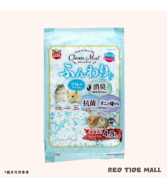 Marukan Clean Mat 藍白色紙棉片 4.5L 透氣蓬鬆 綠茶草本消臭成分