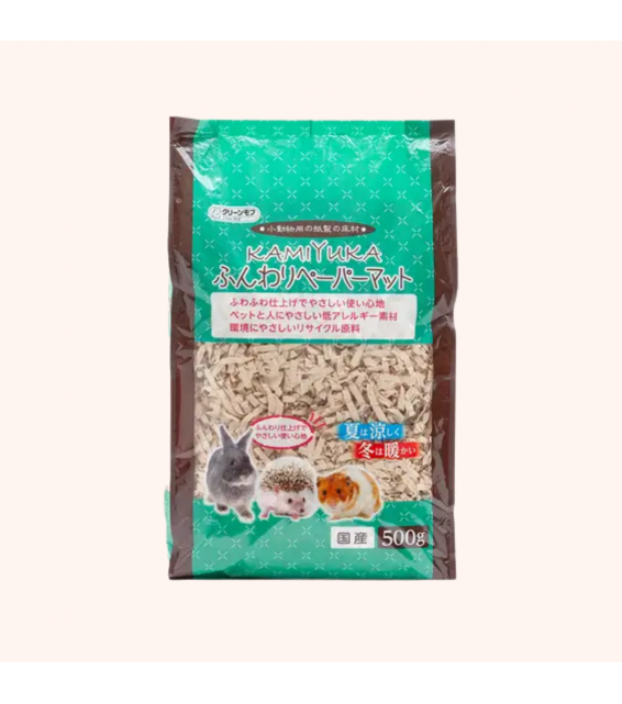 Cs_Ishihara 小動物用紙墊材 KAMIYUKA軟紙墊條 (啡色) 500g