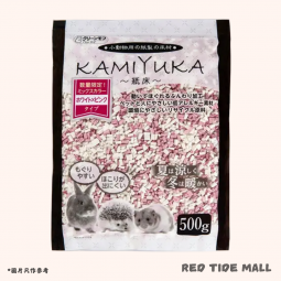 Cs_Ishihara 小動物用紙墊材 KAMIYUKA (粉紅×白色) 500g (紙粒)