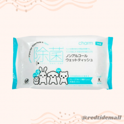 Charm 寵物專用除菌無酒精濕紙巾 80張 (13×20cm)