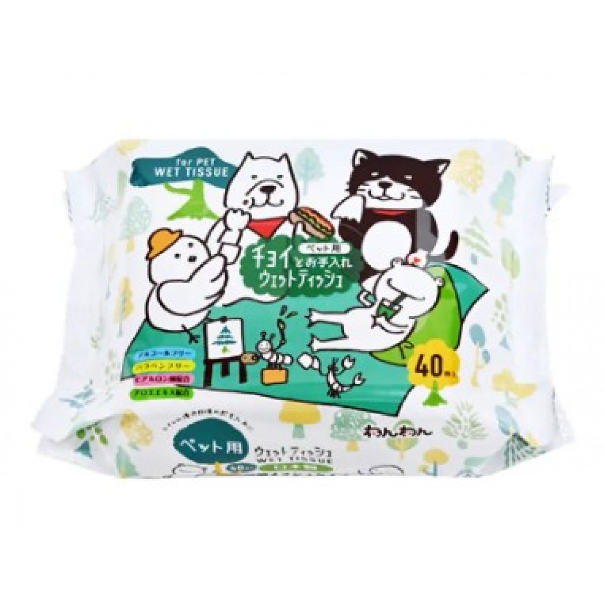 [預購] WANWAN 寵物用濕紙巾 40片