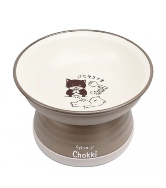 [預購] WANWAN Chokki 貓餐碗 灰色