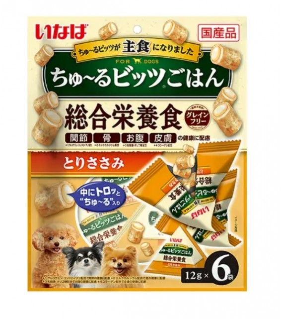 [預購] INABA 綜合營養食 雞柳脆圈 12g x 6袋 狗零食