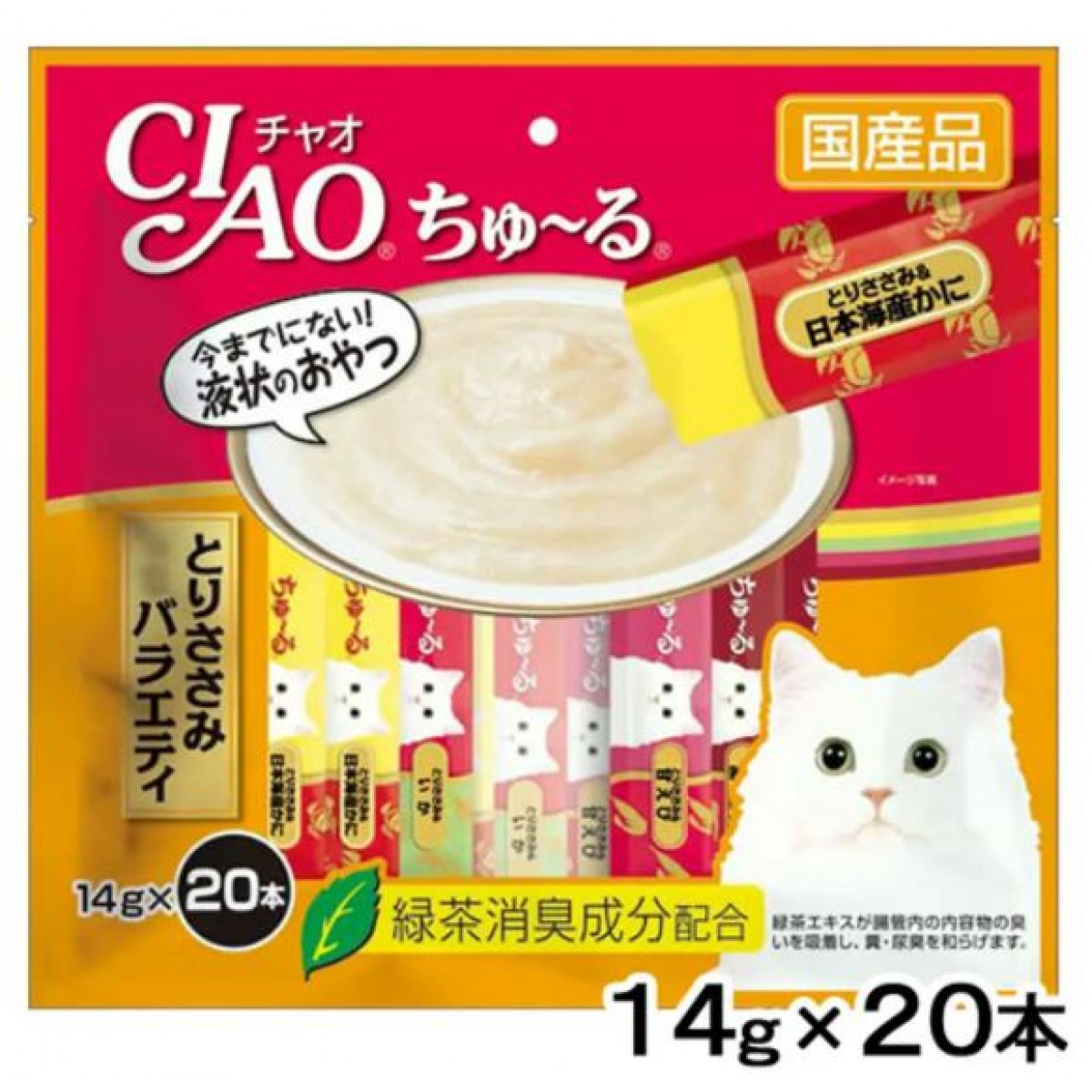 [預購CAT] CIAO 糊仔小食 – 日本海產/黑毛和牛雜錦 (20條, 6款口味)