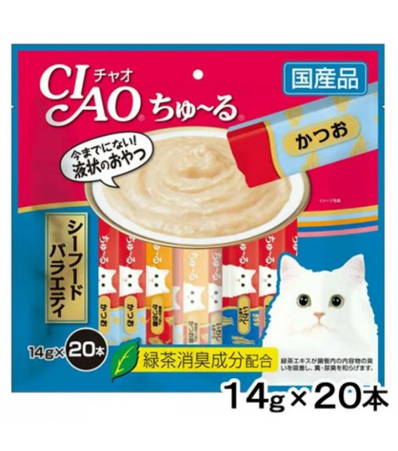[預購CAT] CIAO 糊仔小食 – 海鮮雜錦 14gx20條
