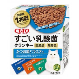[預購CAT] CIAO 1兆個乳酸菌乾糧 - 3款鰹魚乾味 20g x 10袋