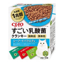 [預購CAT] CIAO 1兆個乳酸菌乾糧 - 3款海鮮味 20g x 10袋