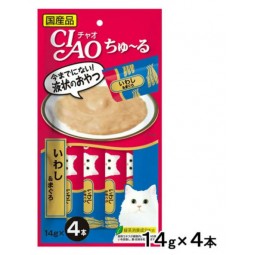 [預購CAT] CIAO 糊仔小食 – 吞拿魚及沙甸魚 14g×4條