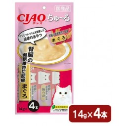 [預購CAT] CIAO 糊仔小食 - 吞拿魚味 (腎臟健康配方) 14g×4條