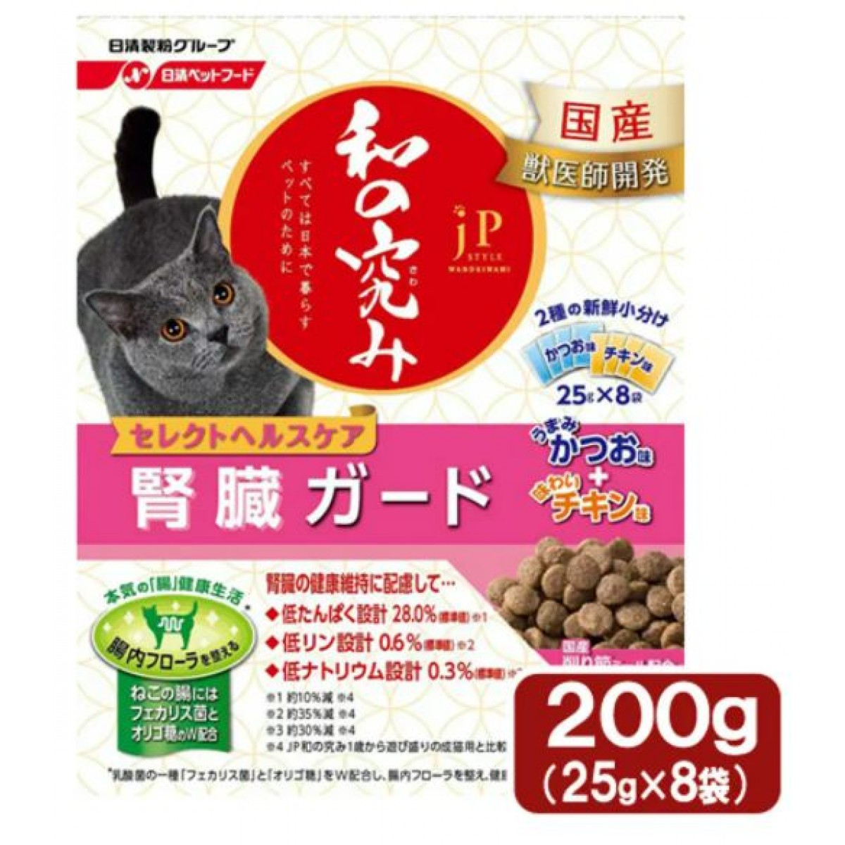 [預購] 日清PET 腎臟健康配方 貓糧 - 雞肉/鰹魚口味 200g