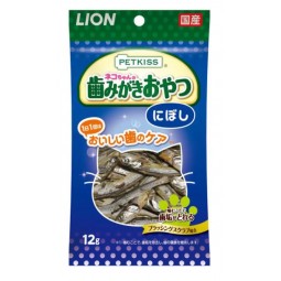 [預購] Lion 獅王 Petkiss 貓用潔齒小食 - 魚乾 12g