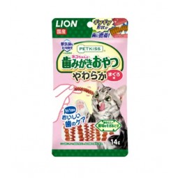 [預購] Lion PETKISS 貓貓牙膏零食軟條 吞拿魚味 14g