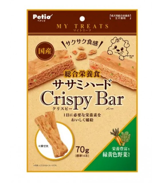 [預購] Petio Crispy Bar 狗零食 綠黃野菜雞柳脆棒 70g 綜合營養食品