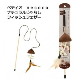 [預購] Necoco 天然羽毛 木天蓼逗貓棒 附魚仔