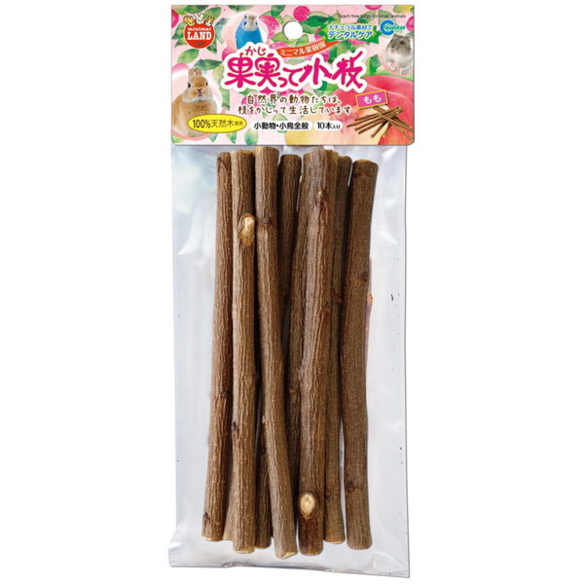[預購PET] Marukan 小樹枝玩具 桃 10支裝