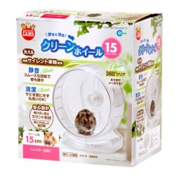 [預購PET] Marukan 新款樹脂軸跑輪 易清洗 15cm (全透明)