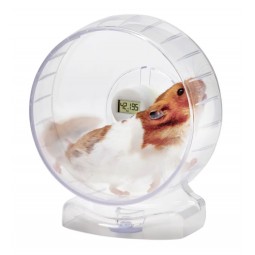 Marukan 新款鼠鼠跑輪連計步器 透明 17cm