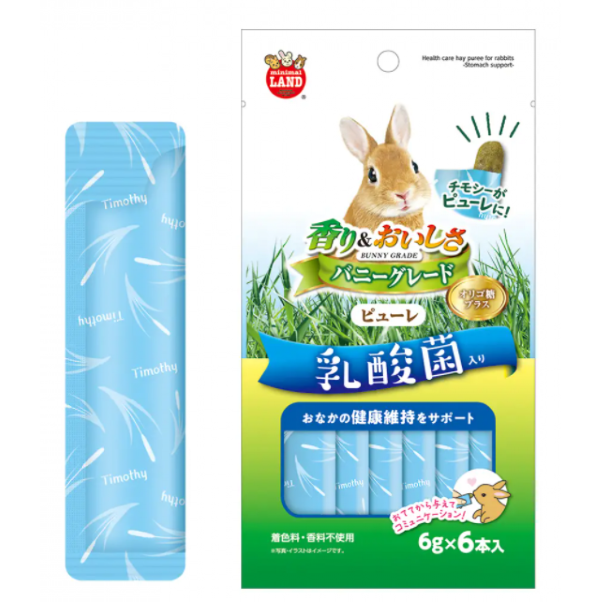 Marukan 兔兔零食 蘋果提摩西草唧唧 (乳酸菌配方) 6g x 6條