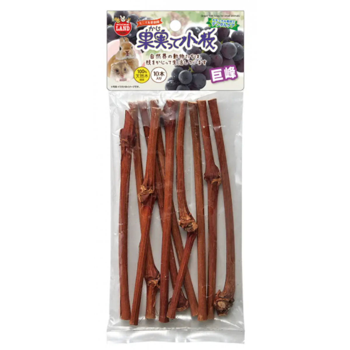[預購PET] Marukan 磨牙樹枝 巨峰 10枝 
