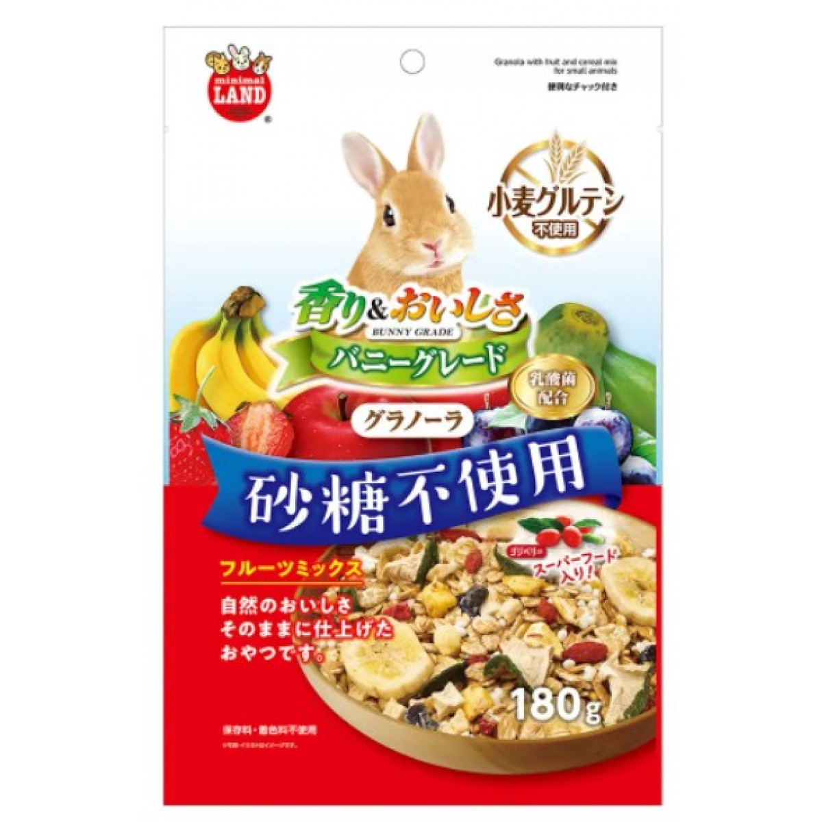[預購PET] Marukan 兔兔鼠鼠 Granola水果糧 180g 砂糖不使用