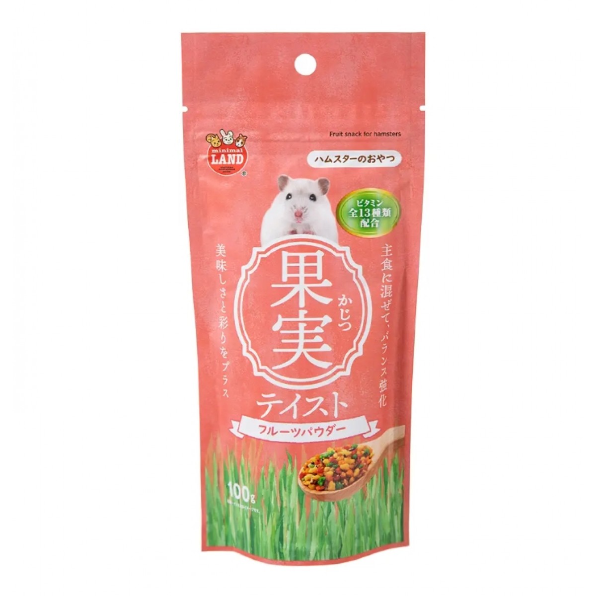 [預購PET] Marukan 鼠鼠零食 水果味粒粒零食 100g 含5種水果和13種維生素