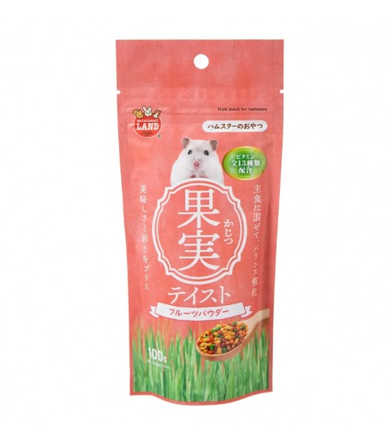 [預購PET] Marukan 鼠鼠零食 水果味粒粒零食 100g 含5種水果和13種維生素