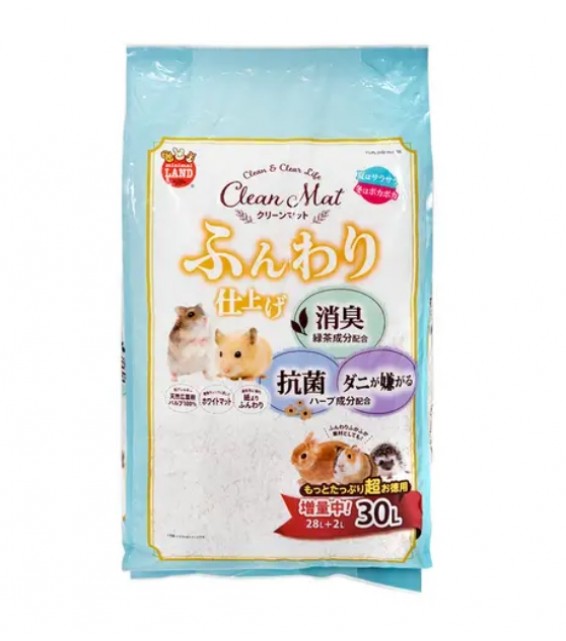 Marukan Clean Mat 白色紙棉片 28L 透氣蓬鬆 綠茶草本消臭成分