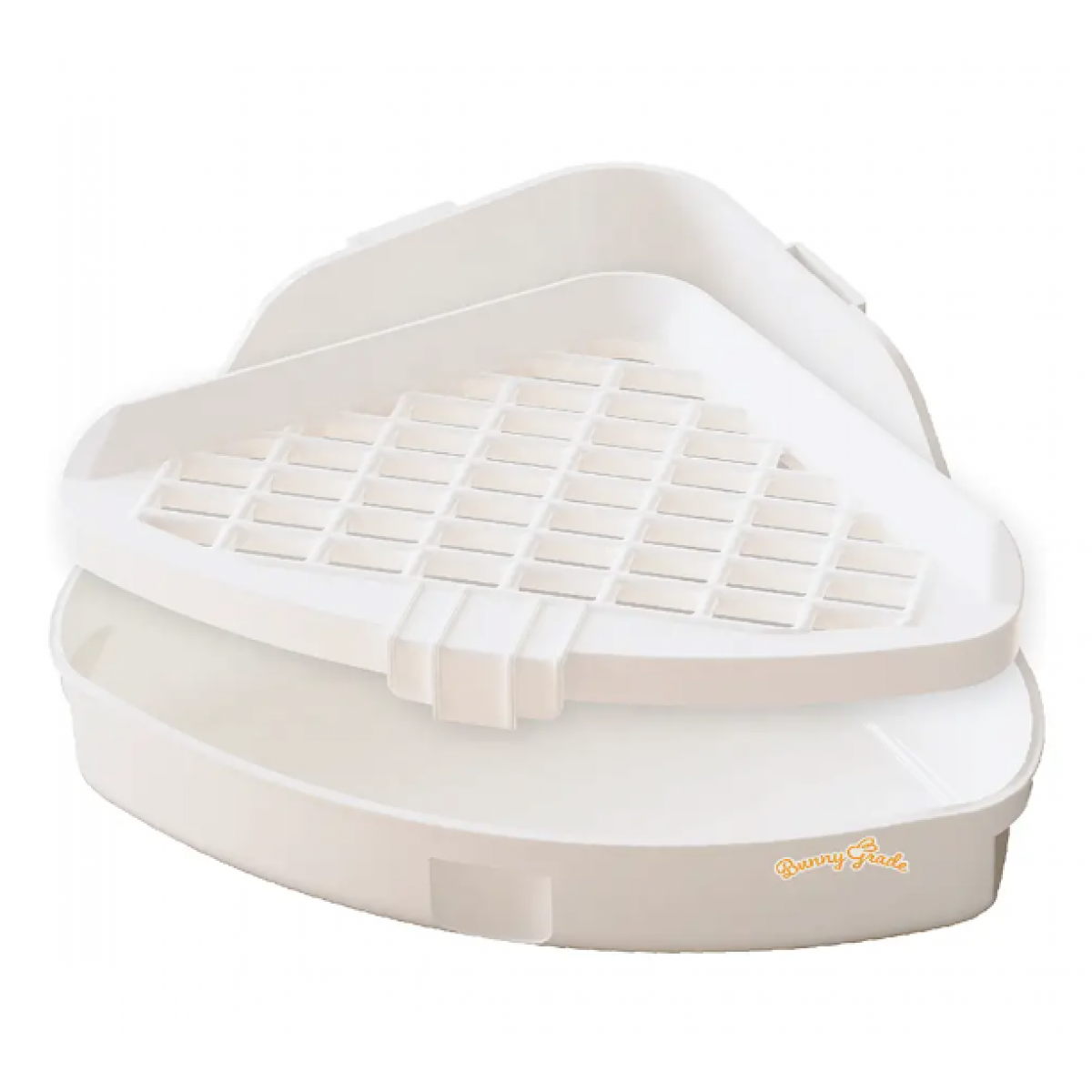 [預購PET] Sanko 兔兔三角廁所 白色 (檔板固定款)