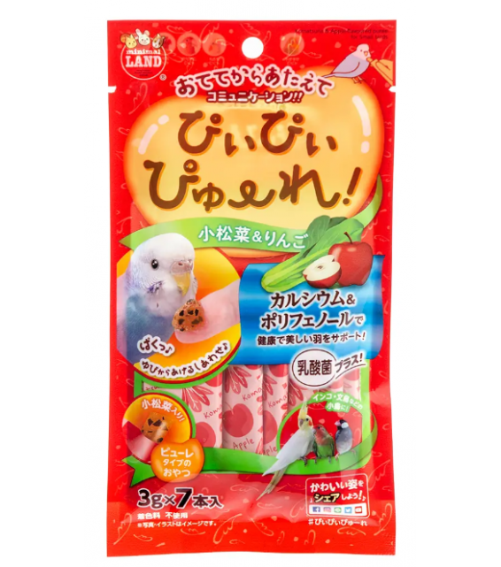 Marukan 鳥零食 蘋果小松菜唧唧零食 3gx7條