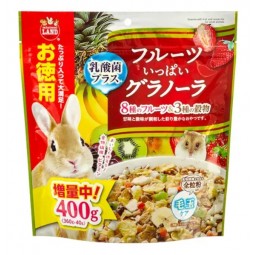 [預購PET] Marukan 小動物水果穀物營養餐 增量400g 兔兔鼠鼠副糧