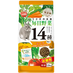 [預購RABBIT] Marukan 每天14種野菜乳酸菌兔糧 1kg 老年兔主食