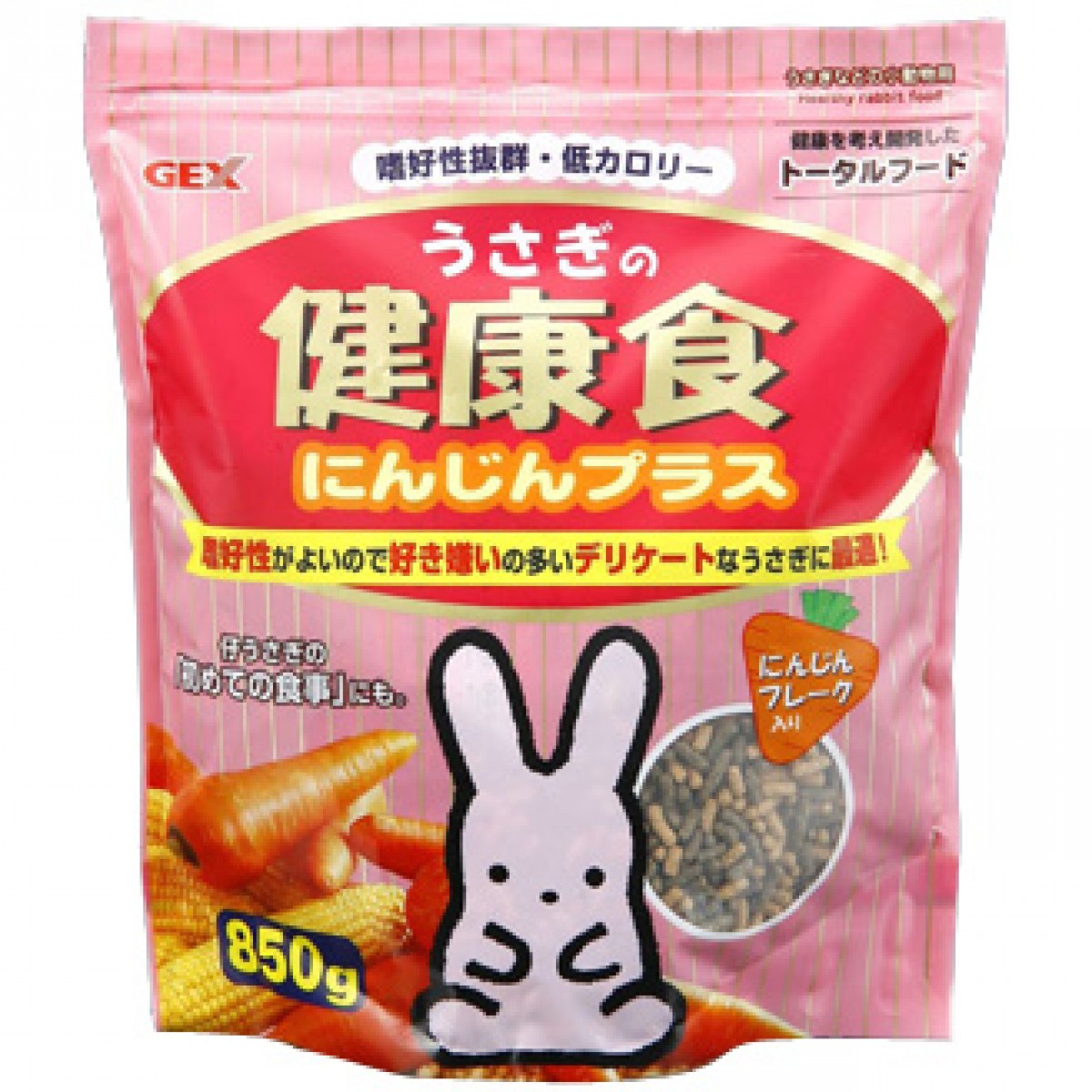 [預購RABBIT] GEX 兔兔綜合營養食品 胡蘿蔔及苜蓿條 850g