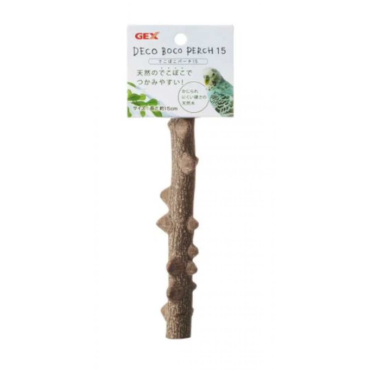 [預購BIRD] GEX 可固定天然磨爪鳥棲木 (15cm長)