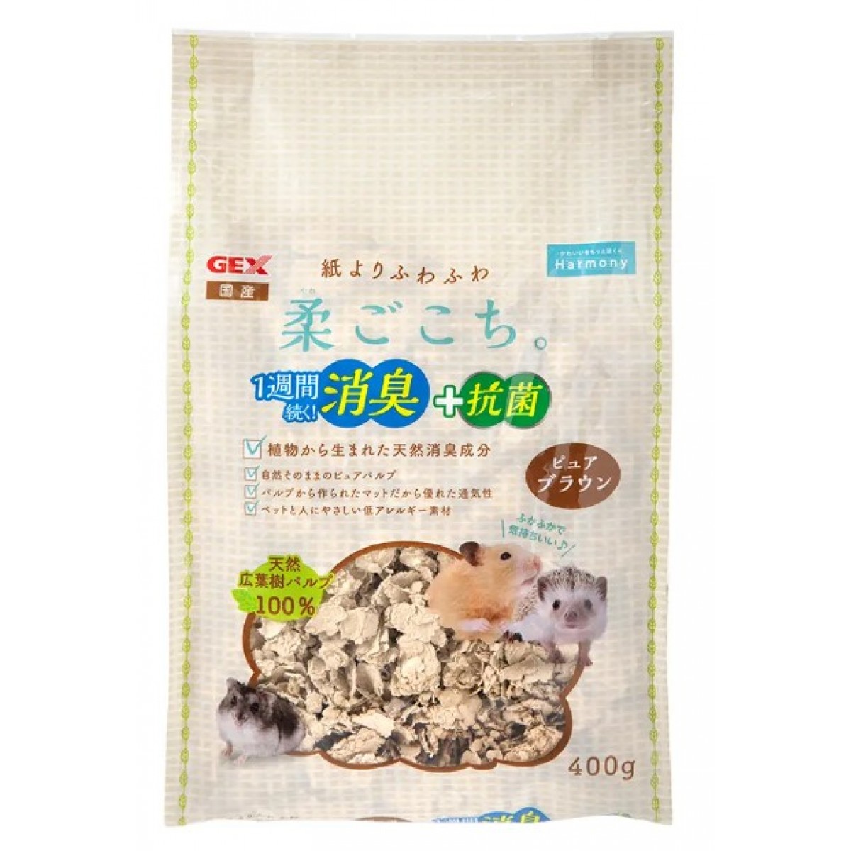 [預購PET] GEX 柔軟除臭廣葉樹墊材 啡色 400g