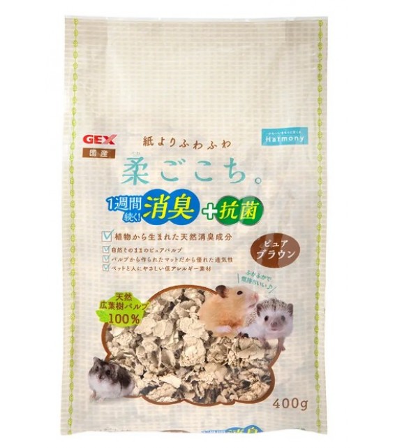 [預購PET] GEX 柔軟除臭廣葉樹墊材 啡色 400g