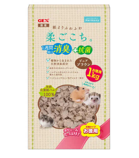 GEX 柔軟紙紙墊床 純啡色 1kg 經濟裝