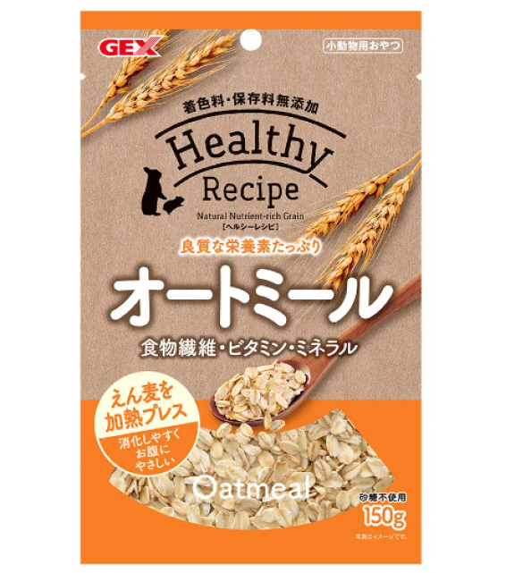 [預購PET] GEX 兔子鼠鼠零食 健康食譜 燕麥片 150g 含膳食纖維