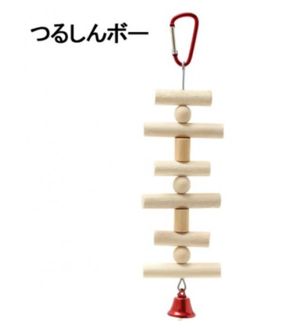 [預購BIRD] Sudo 鳥玩具 6層木頭掛繩連響鈴