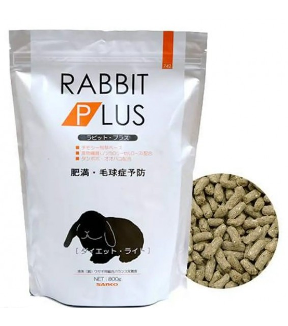 [預購RABBIT] Sanko Rabbit Plus 兔糧 800g 預防肥胖 (6至8 個月或以上)