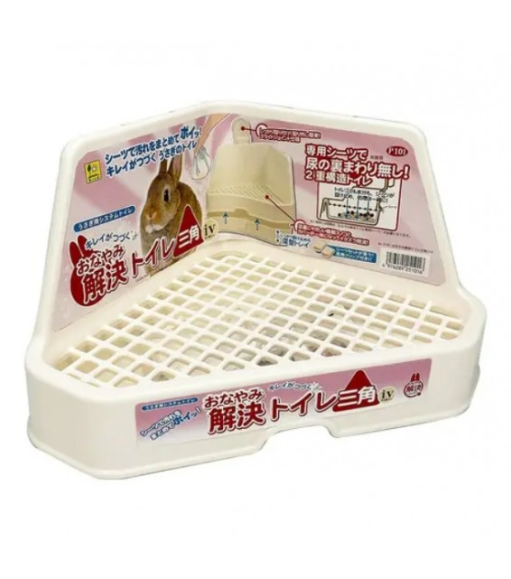 [預購PET] Sanko 兔兔 三角廁所 象牙色