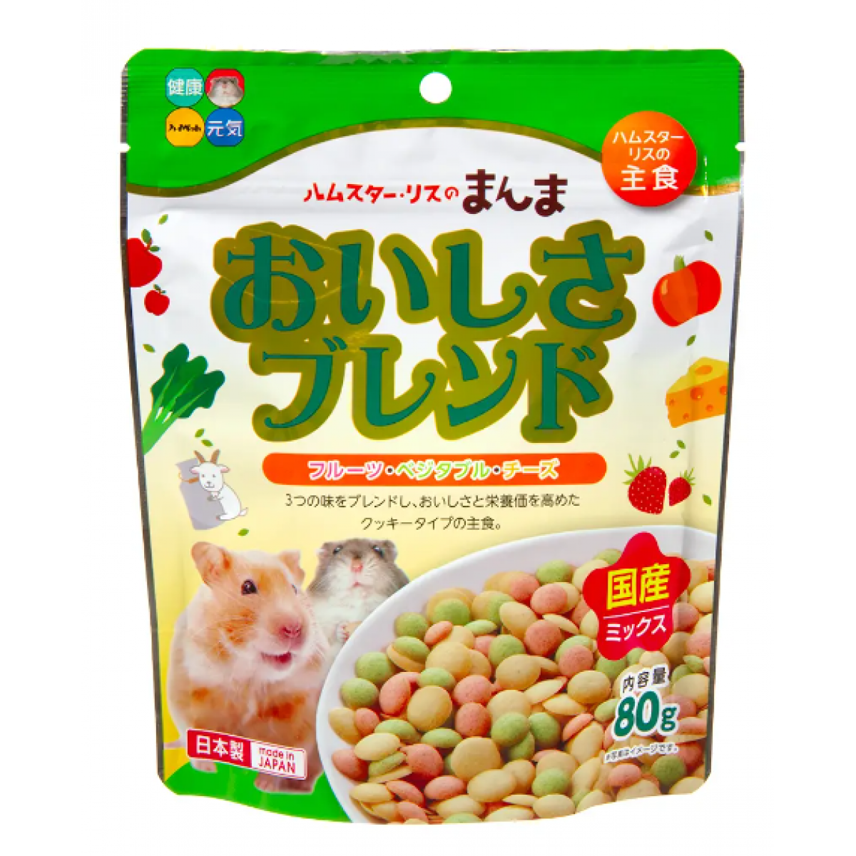 Hipet 芝士蔬菜混合蛋餅 80g 鼠鼠零食