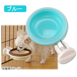 [預購DOG] Bonbi 掛籠糧水碗 (特長軸芯, IRIS籠適用) (藍色)