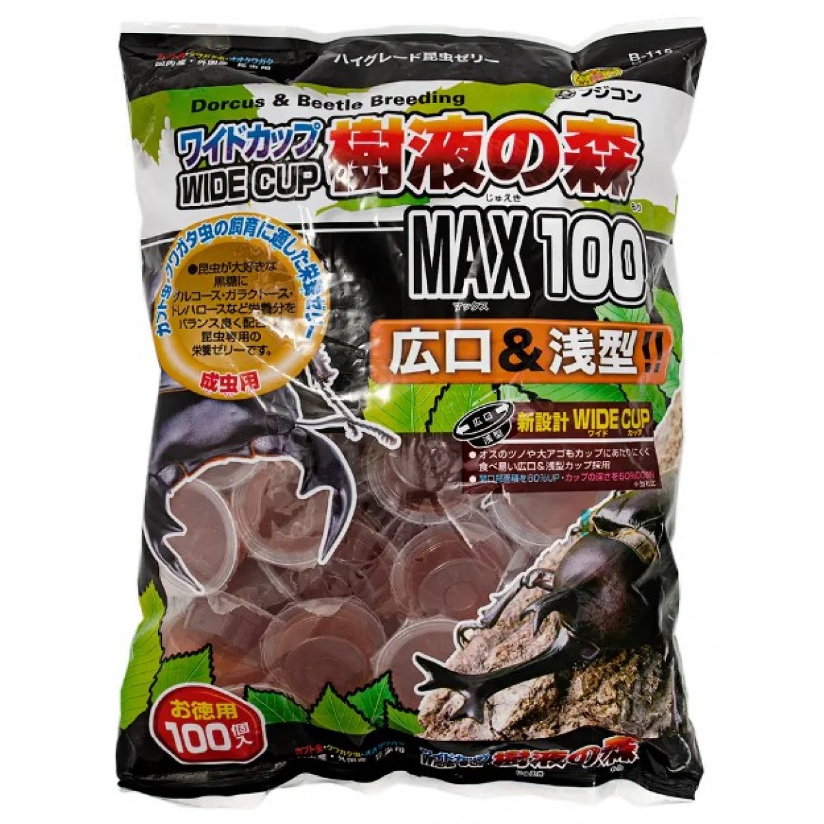 [預購BEETLE] Fujicon 昆蟲果凍 寬杯 樹液之森果凍 16g x 100 個