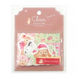 Clair Christmas Rabbit 聖誕兔兔貼紙包