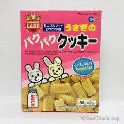 Marukan 兔子牛奶曲奇餅零食 85g ×2袋 (紅盒)